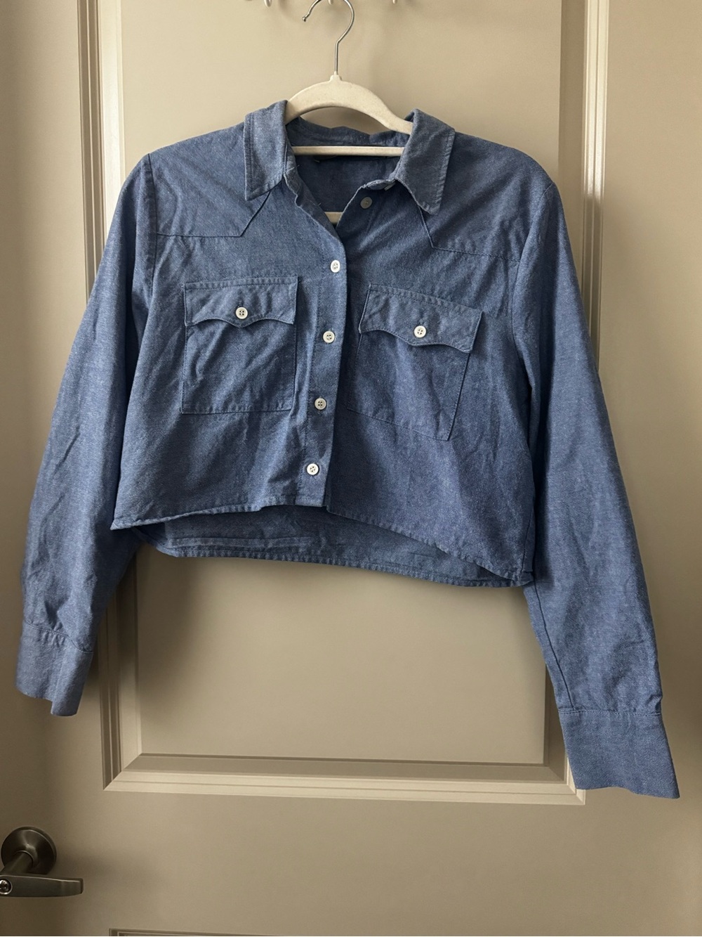 Cropped Button Up Shirt